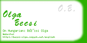 olga becsi business card